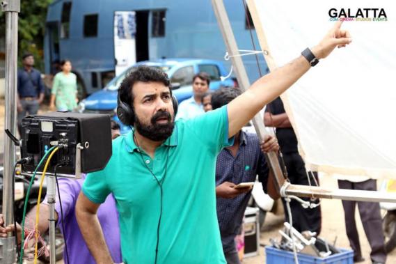 Rajiv Menon at Sarvam Thaala Mayam shooting spot