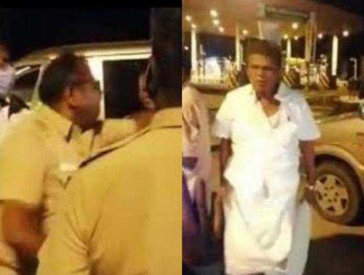 Former DMK MP K Arjunan kicks policeman after being asked to show e-pass - Daily Cinema news