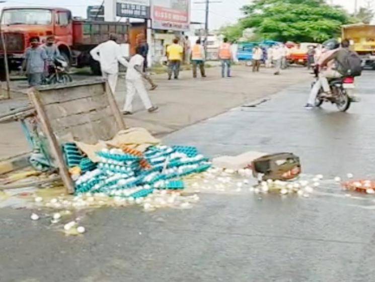 MLA promises house for egg seller whose cart was damaged by Corporation Officials!