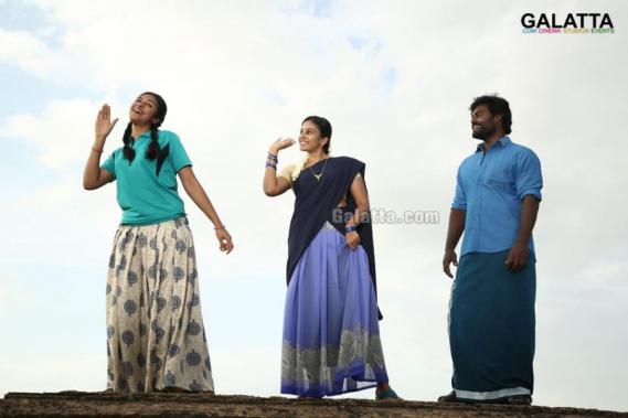 RK Suresh, Indhuja and Chandini Tamilarasan in Billa Pandi