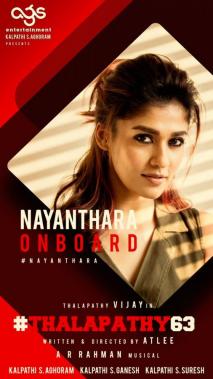 Lady Supestar Nayanthara in Vijay's Thalapathy 63