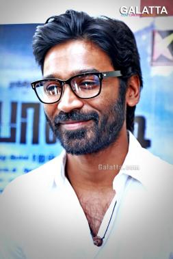 Dhanush during Pa Paandi promotions