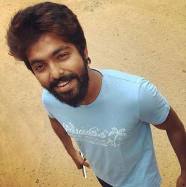 A smiling G V Prakash 