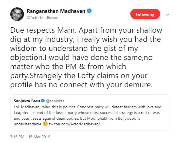 Madhavan tweet