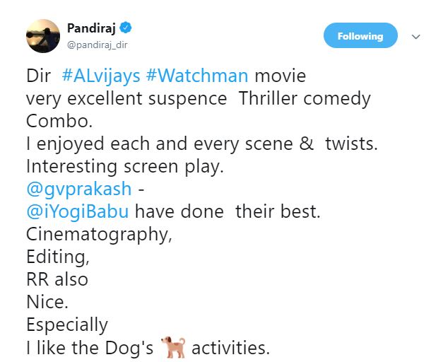 Director Pandiraj Watchman review
