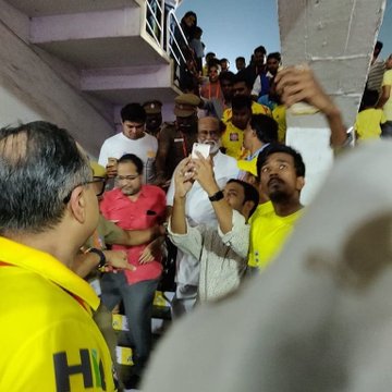 Superstar Rajinikanth Arrives in Chepauk to Watch CSK vs RCB match at Chennai