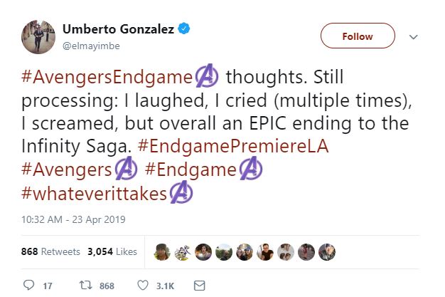 spoiler free review endgame