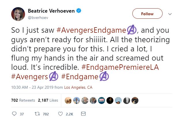 spoiler free review endgame