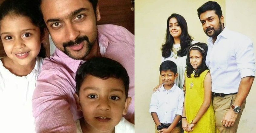 Suriya Family Jyothika Diya Dev