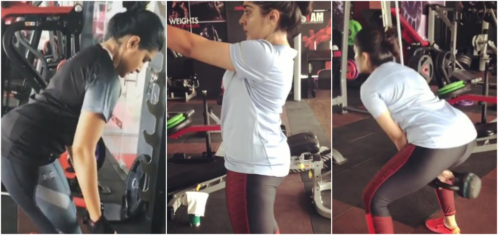 NIVETHA THOMAS GYM WORKOUT