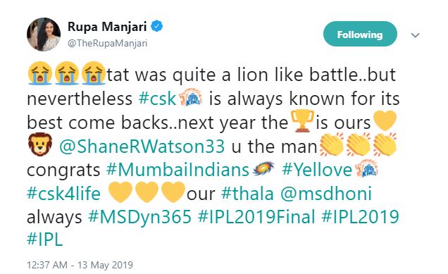 Chennai Super Kings Mumbai Indians IPL 2019 Final