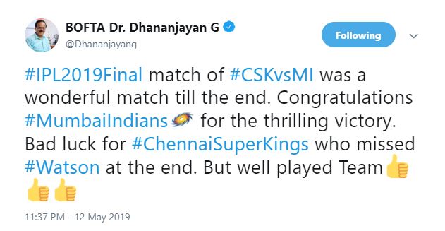 Chennai Super Kings Mumbai Indians IPL Final 2019