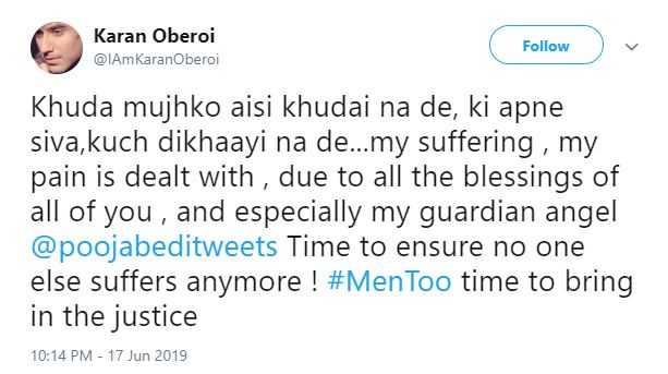 Karan Oberoi MenToo MeToo