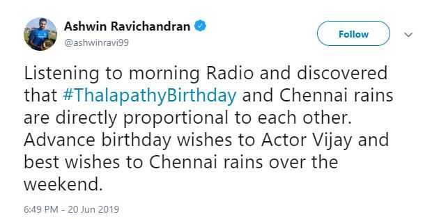 Ravichandran Aswin Thalapathy 63 Vijay