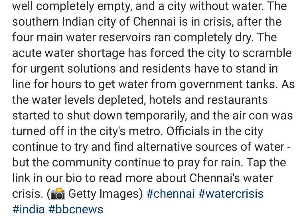 Leonardo DiCaprio Chennai Water Crisis
