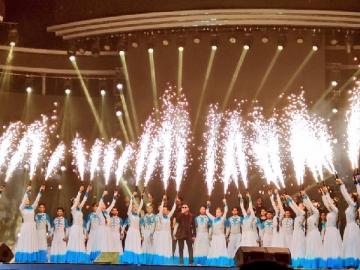 AR Rahman performing Verithanam at Bigil audio launch