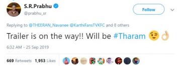 Kaithi trailer Karthi new movie Kaithi trailer Karthi new movie