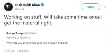 Shar Rukh Khan QA Session Twitter