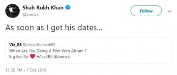 Shar Rukh Khan QA Session Twitter