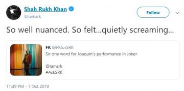 Shar Rukh Khan QA Session Twitter