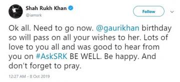 Shar Rukh Khan QA Session Twitter