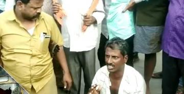 Chennai youth breaks window of MTC bus Tamil Nadu