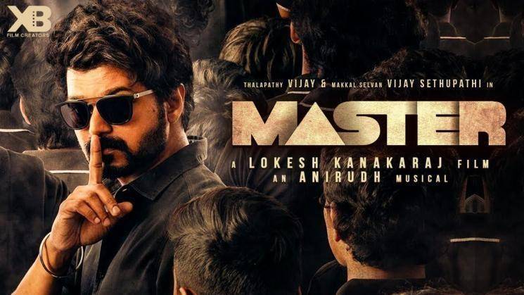 master third look poster featuring vijay and vijay sethupathi lokesh kanagaraj malavika mohanan anirudh ravichander