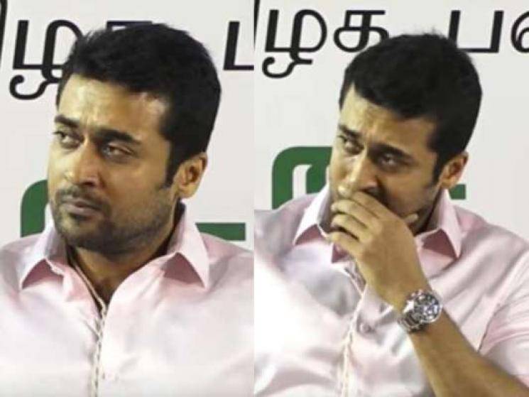Actor Suriya cries during Agaram function