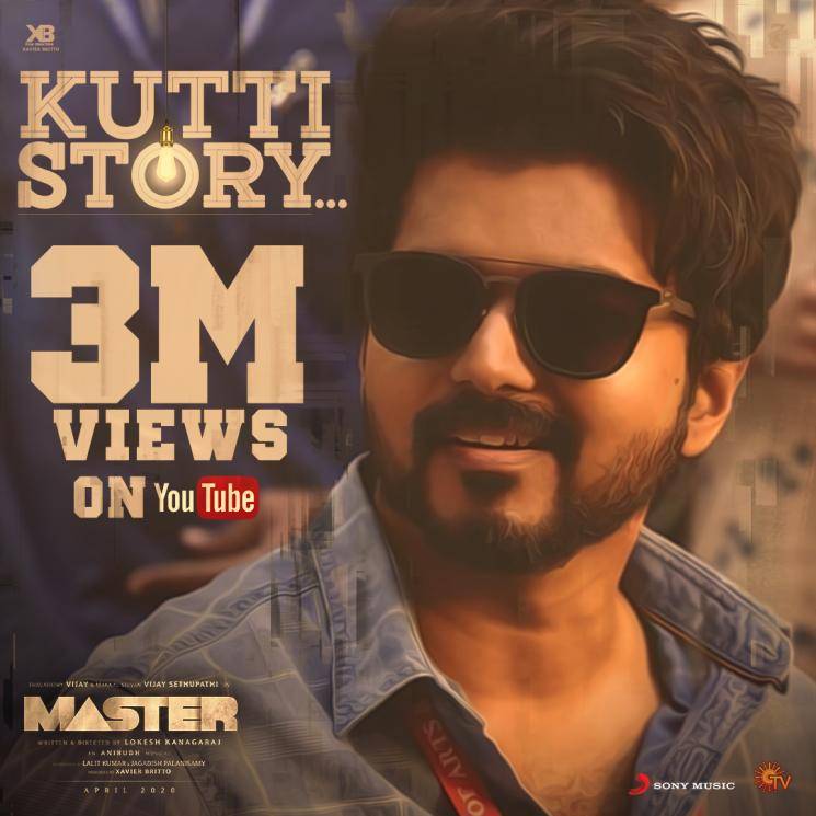 Master Kutti Story song 3 million youtube views in two hours Thalapathy Vijay Anirudh Arunraja Kamaraj