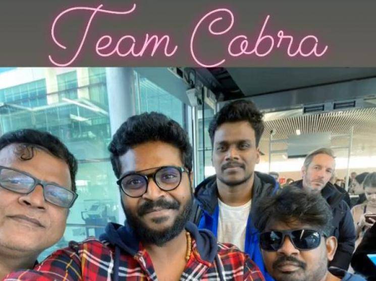 Chiyaan Vikram Ajay Gnanamuthu Cobra team fly to Paris for shoot