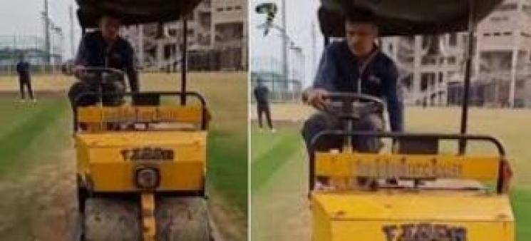 MS Dhoni farming video goes viral on social media