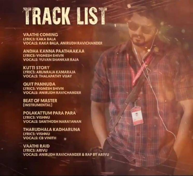 Master Audio Tracklist Official Anirudh Yuvan Santhosh