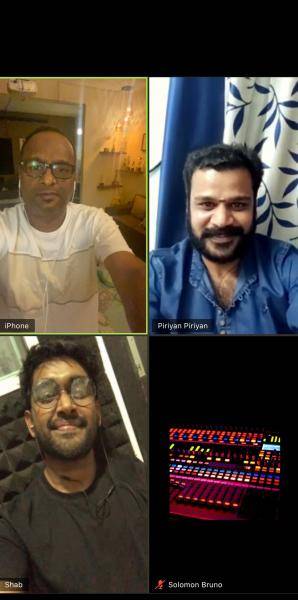 Arun Vijay Sinam GNR Kumaravelan Shabir song composing on video conferencing