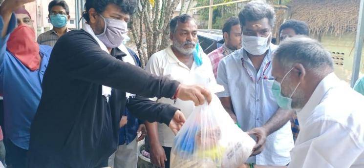 Vishal donates monthly groceries to 1500 members of Nadigar Sangam