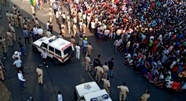 Coronavirus Mumbai Bandra railway station protest migrant workers