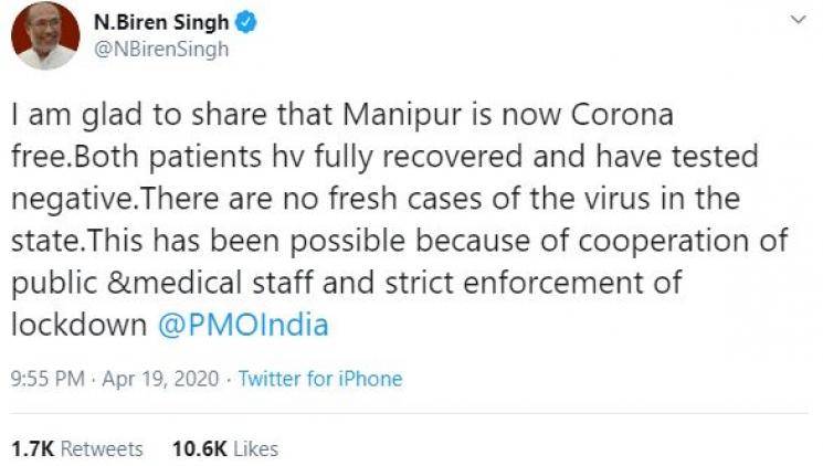 Goa and Manipur become coronavirus free Pramod Sawant Biren Singh