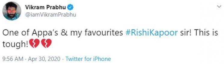 Rishi Kapoor Death Celebrities Mourn Tweets