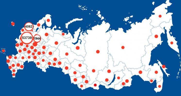 Russia has become the 8th country to cross 1 lakh COVID cases