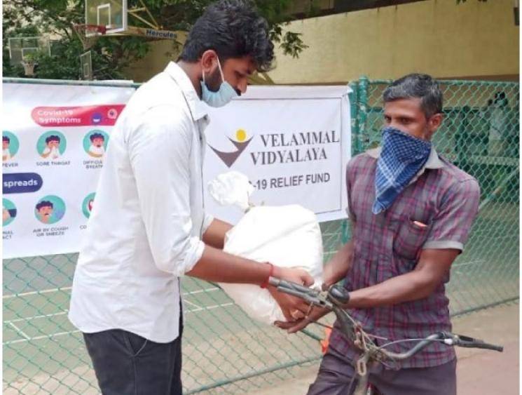 Velammal Nexus school undertakes corona relief measures