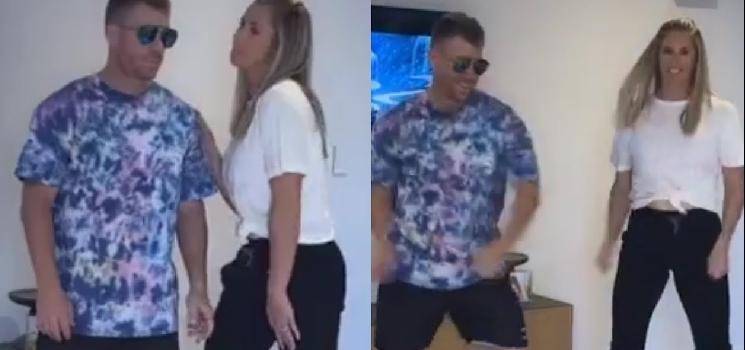 David Warner and his wife Candice's TikTok video of the viral hit Mind Block song!