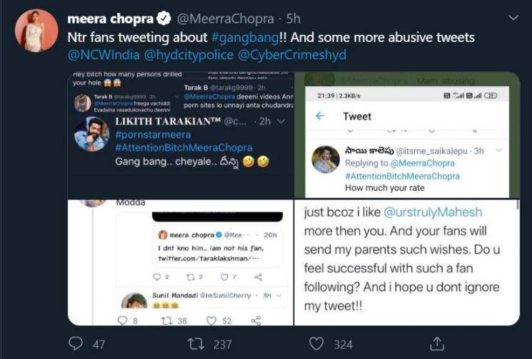 Meera Chopra gets gangrape threats for not knowing a South Indian Superstar