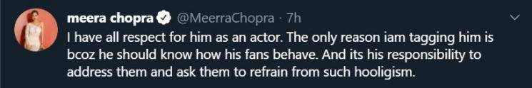 Meera Chopra gets gangrape threats for not knowing a South Indian Superstar