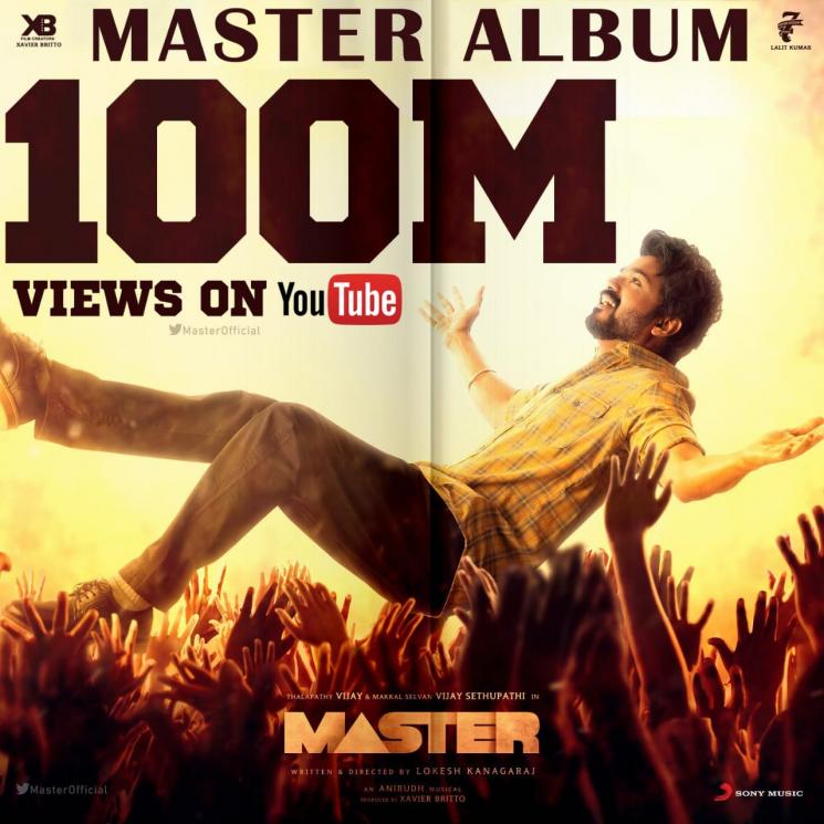 Master Album 100 Million Views On Youtube Anirudh
