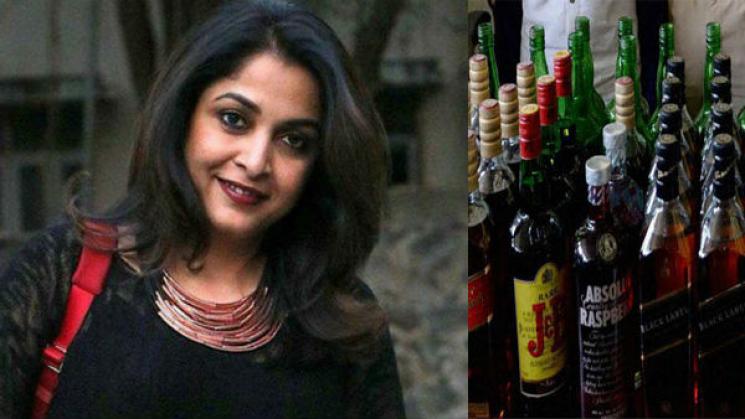 Liquor Bottles Seized From Ramya Krishnan Car