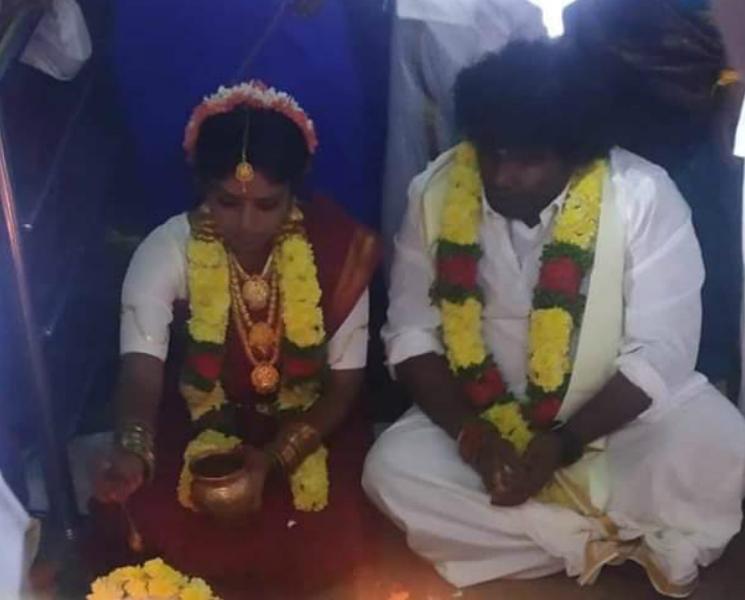 Yogi Babu Manju Bhargavi Viral Wedding Photos