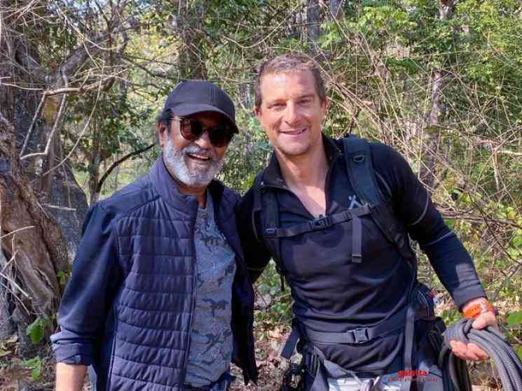 Rajinikanth finishes shoot with Bear Grylls for Discovery Channel - Tamil Movie Cinema News