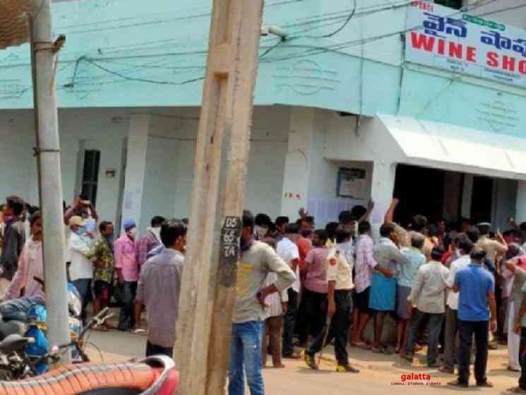 Opening of Liquor shops cause crowding in TN AP border Nagari - Hindi Movie Cinema News