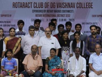 The Rotaract Club of DG Vaishnav College Nimirndhu Nil 2k19 - Telugu Movie Cinema News