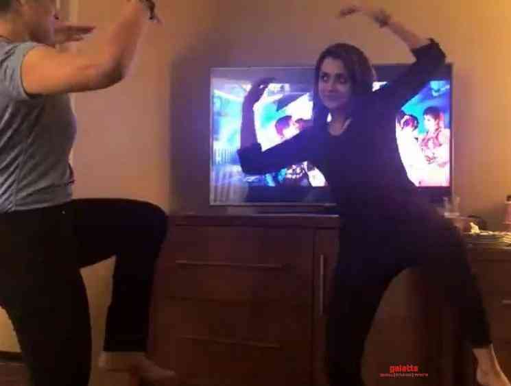 Trisha Chikku Bukku Rayile dance video goes viral lockdown - Tamil Movie Cinema News