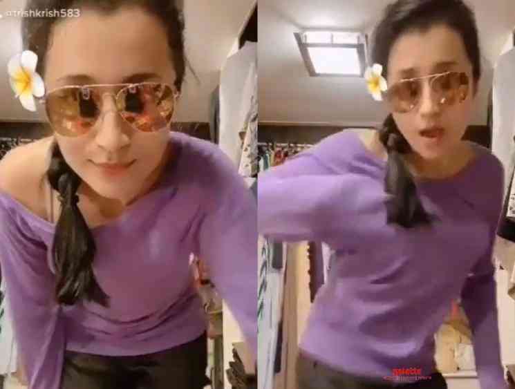 Trisha joins TikTok and posts her first TikTok video goes viral - Telugu Movie Cinema News